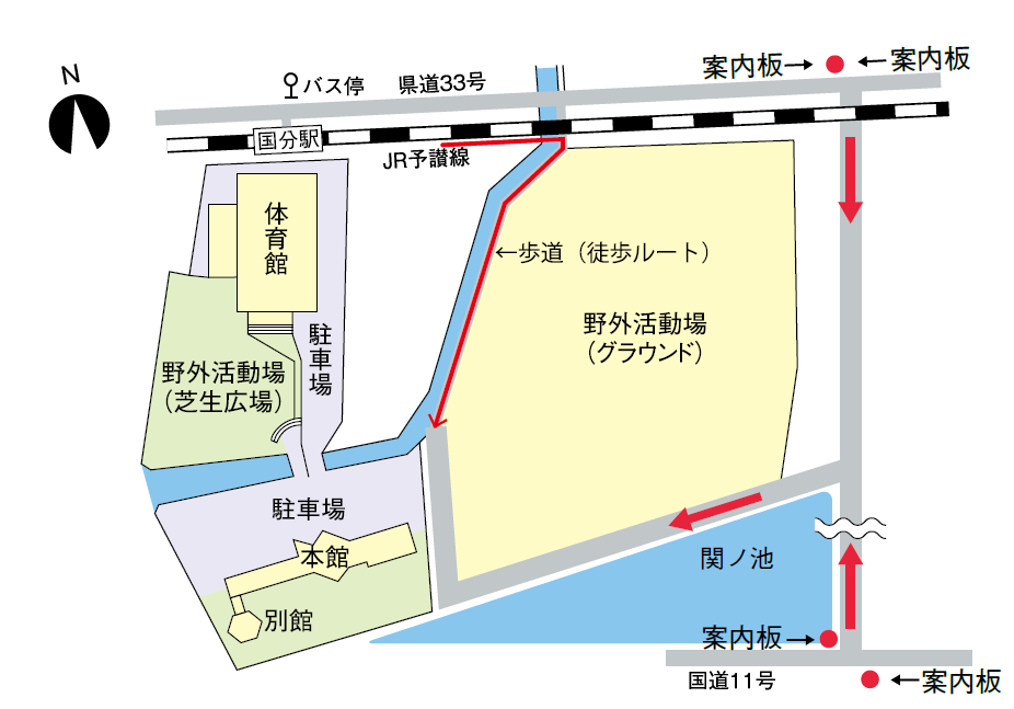 香川県青年センター施設配置図